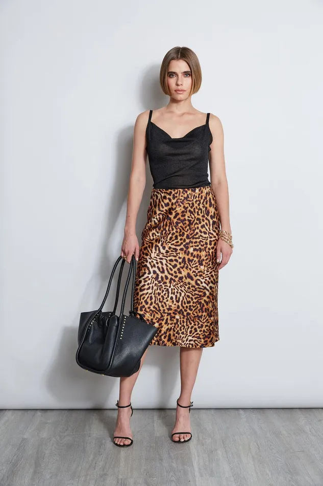 Elie Tahari Wildcat Slip Midi Skirt Multi Women Bottoms