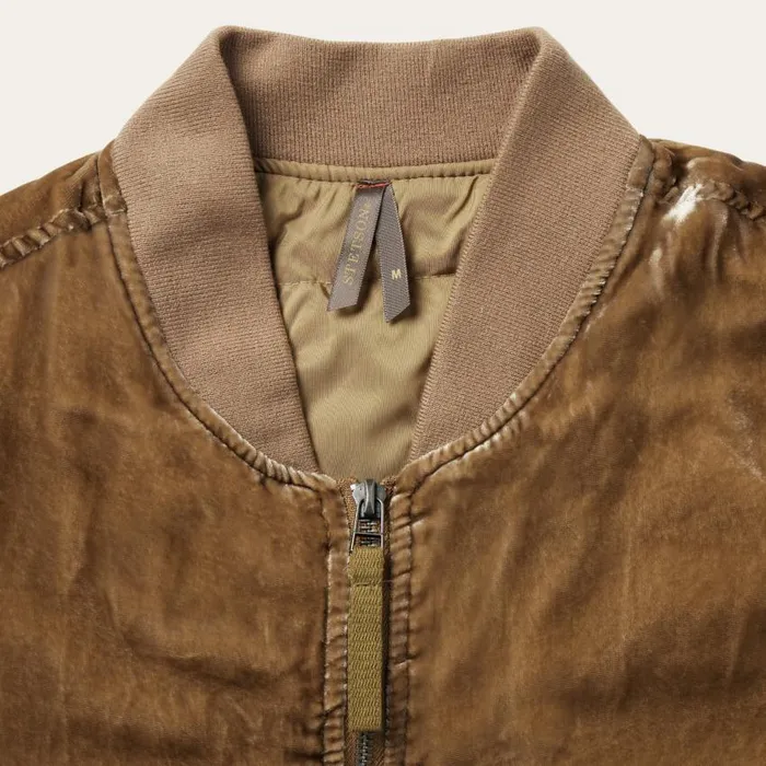 Embroidered Velvet Bomber Jacket Copper Women Stetson Jackets