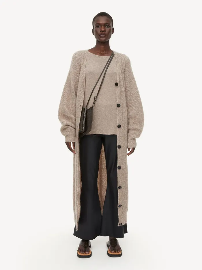 Evyline Cropped Leather Trousers Black Women By Malene Birger Trousers