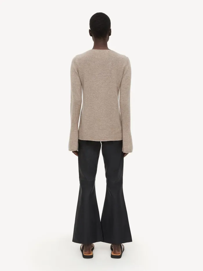 Evyline Cropped Leather Trousers Black Women By Malene Birger Trousers