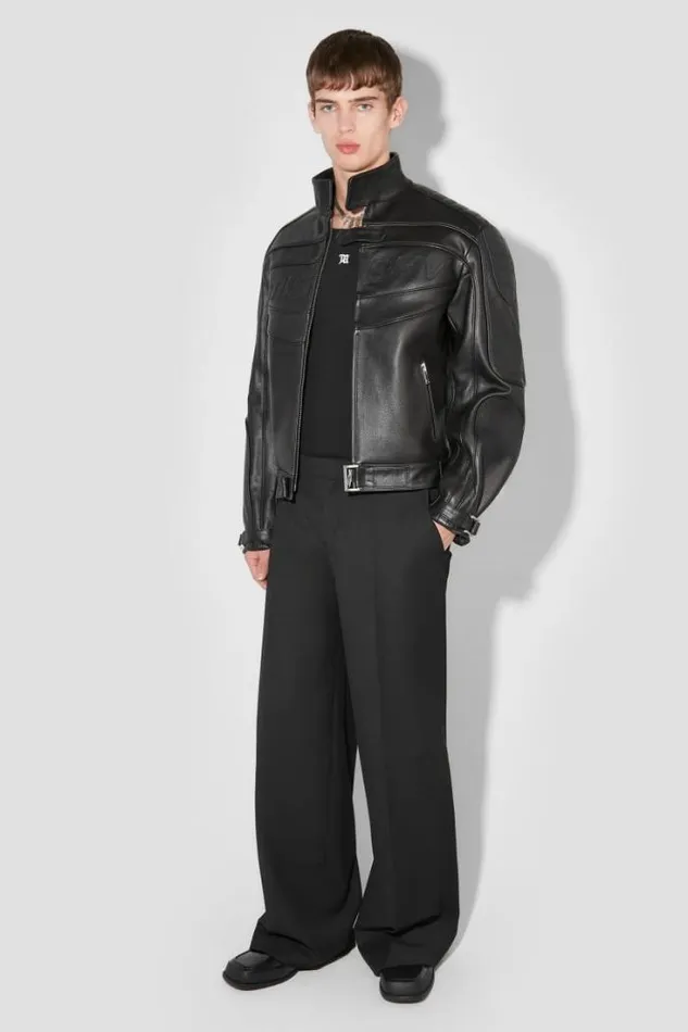 Fast Leather Jacket Black Men MISBHV Outerwear