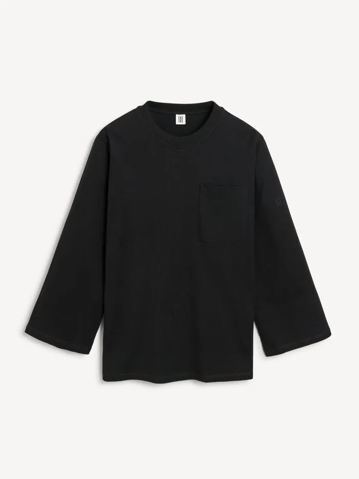 Fayeh Oversized Longsleeve Black Women By Malene Birger Tops and Blouses