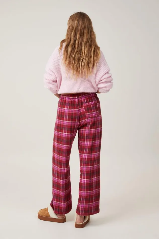 Flannel Boyfriend Boxer Pant Silvie Check Pink Women Cotton On Pajamas