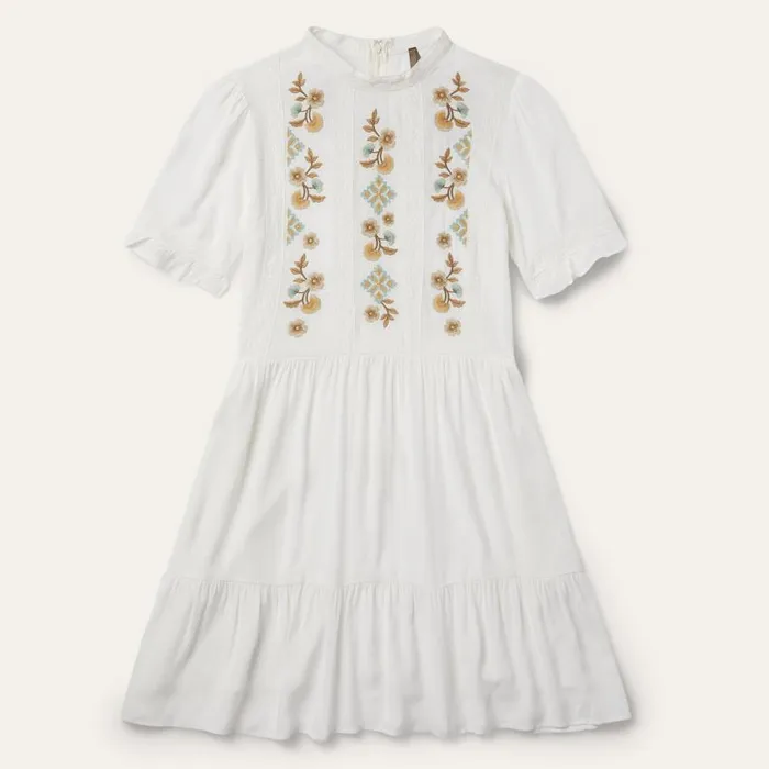 Flat Weave Dress White Women Stetson Mini
