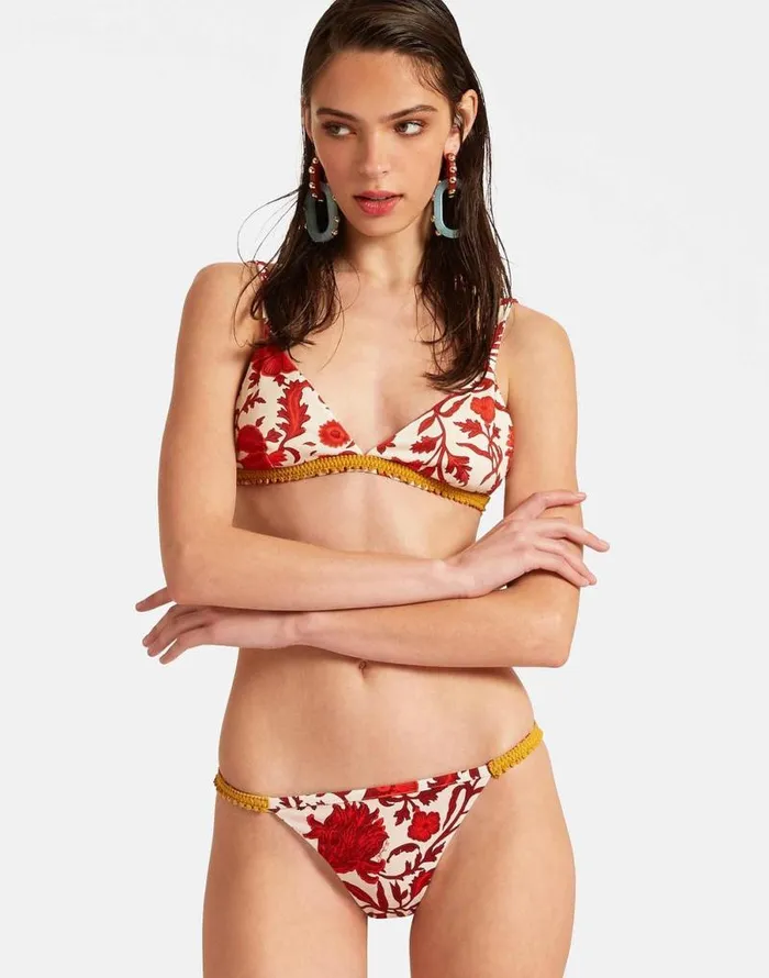Fonda Top Dragonflower Mini Red Women La Double J Swimwear