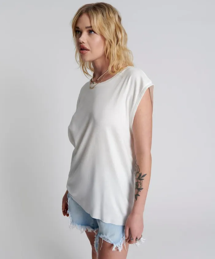 FRESH WHITE BAMBOO LOGO UNISEX TANK Women One Teaspoon Tees and Tanks FRESH WHITE BAMBOO LOGO UNISEX TANK Women One Teaspoon Tees and Tanks