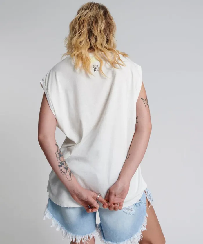 FRESH WHITE BAMBOO LOGO UNISEX TANK Women One Teaspoon Tees and Tanks FRESH WHITE BAMBOO LOGO UNISEX TANK Women One Teaspoon Tees and Tanks