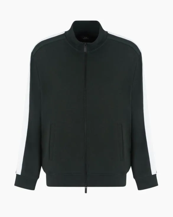 Full Zip Sweatshirt With Logo Bands Green Men Armani Matching Sets