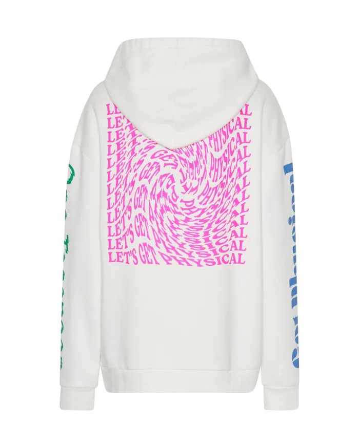 GET PHYSICAL OVERSIZED HOODY WHITE Women One Teaspoon Hoodies And Sweats GET PHYSICAL OVERSIZED HOODY WHITE Women One Teaspoon Hoodies And Sweats