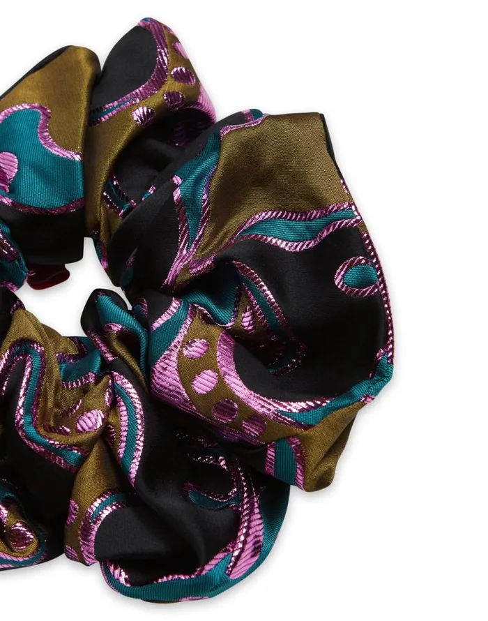 Giga Scrunchie Spritz Blue Petrol Women La Double J Hair Accessories Giga Scrunchie Spritz Blue Petrol Women La Double J Hair Accessories