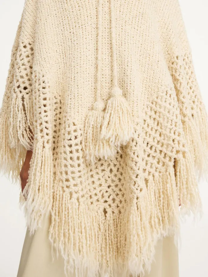 Gintana Poncho Oyster Gray Women By Malene Birger Coats and Jackets