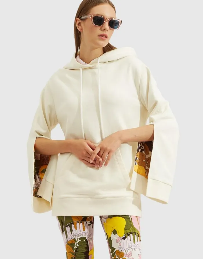 Girlfriend Hoodie Solid Ivory Women La Double J Tshirts and Sweatshirts