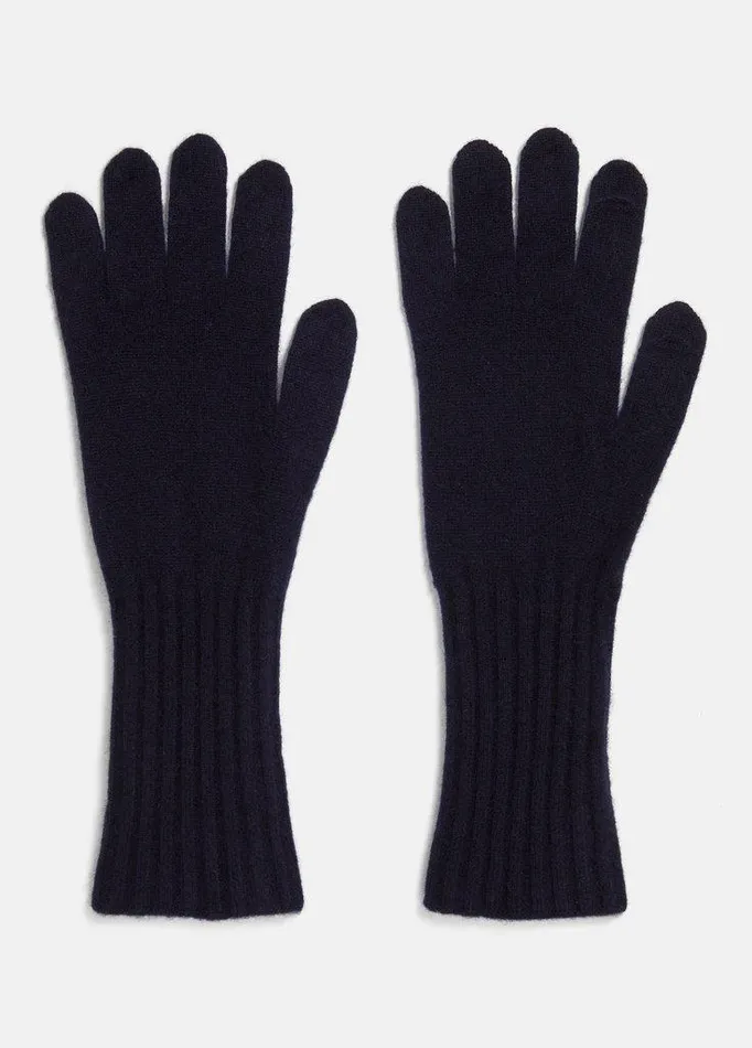 Gloves Women Vince Plush Cashmere Glove Coastal Blue