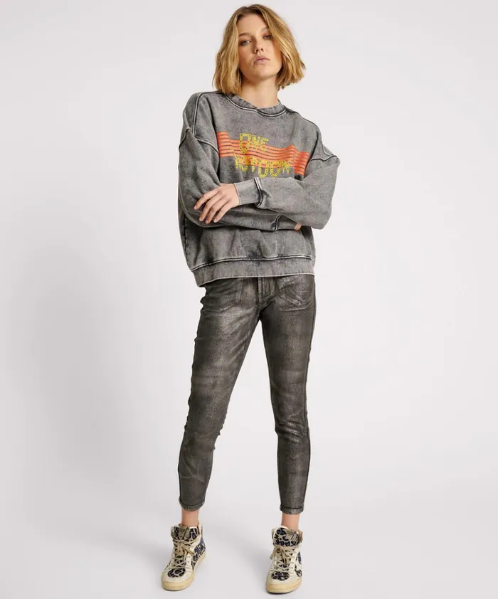 GOTHIC STUDDED RETRO SWEATER Women One Teaspoon Hoodies And Sweats GOTHIC STUDDED RETRO SWEATER Women One Teaspoon Hoodies And Sweats