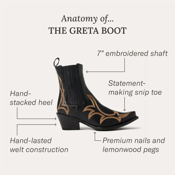 Greta Boots Black Women Stetson Shorties