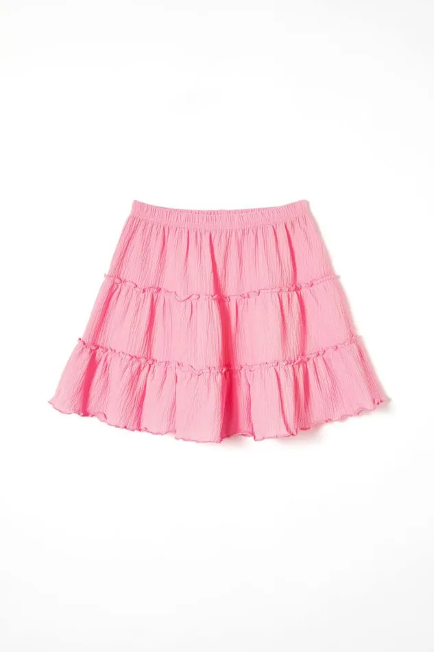 Hallie Tiered Skirt Cali Pink Girls Cotton On Shorts Skirts and Playsuits