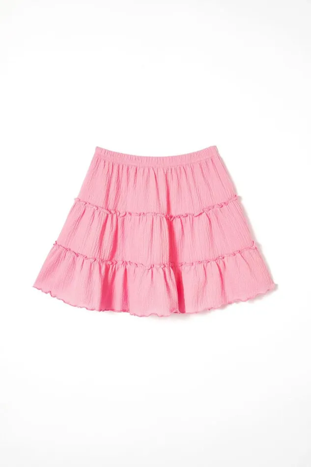 Hallie Tiered Skirt Cali Pink Girls Cotton On Shorts Skirts and Playsuits
