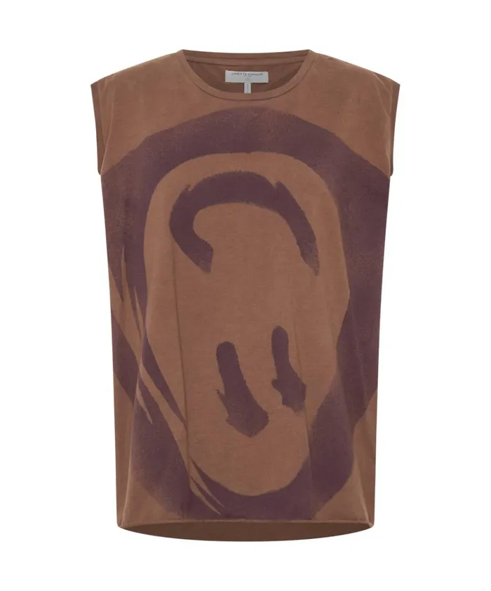 HAND SPRAYED SMILEY OVERSIZED TANK Women One Teaspoon Tops HAND SPRAYED SMILEY OVERSIZED TANK Women One Teaspoon Tops