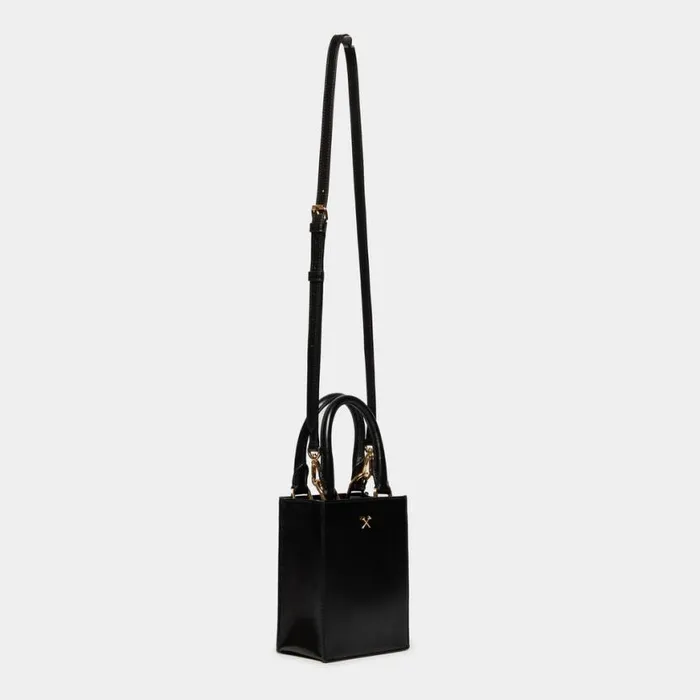 Handbags and Luggage Women GFORE Metal Tees Box Calf Leather Mini Tote Onyx Handbags and Luggage Women GFORE Metal Tees Box Calf Leather Mini Tote Onyx