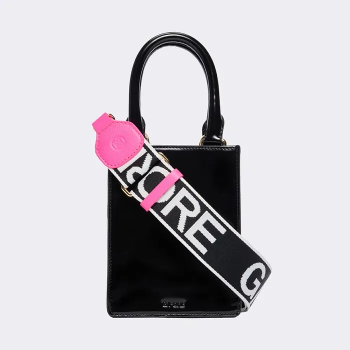 Handbags and Luggage Women GFORE Metal Tees Box Calf Leather Mini Tote Onyx Handbags and Luggage Women GFORE Metal Tees Box Calf Leather Mini Tote Onyx