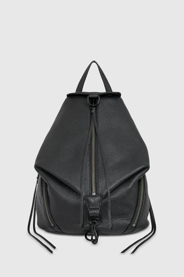Handbags Backpacks Rebecca Minkoff Julian Backpack Blackblack Shellac