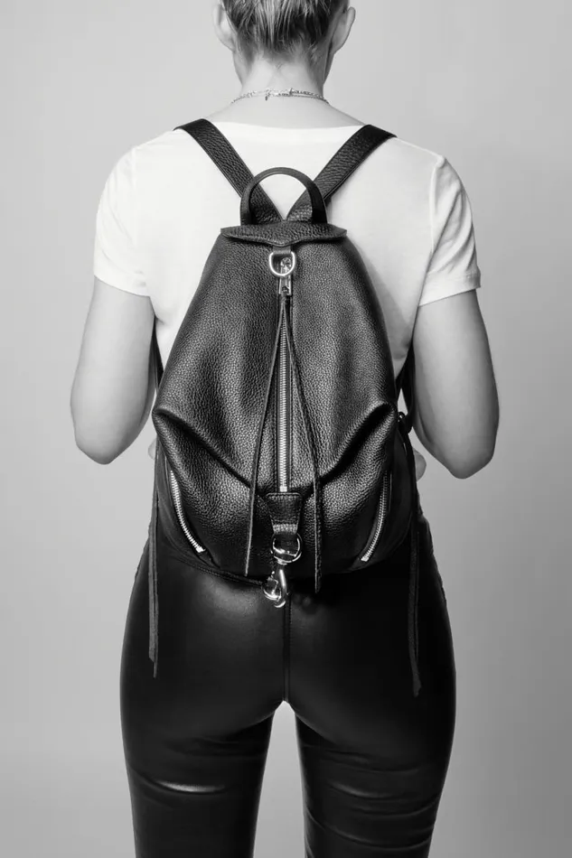 Handbags Backpacks Rebecca Minkoff Julian Backpack Blackblack Shellac