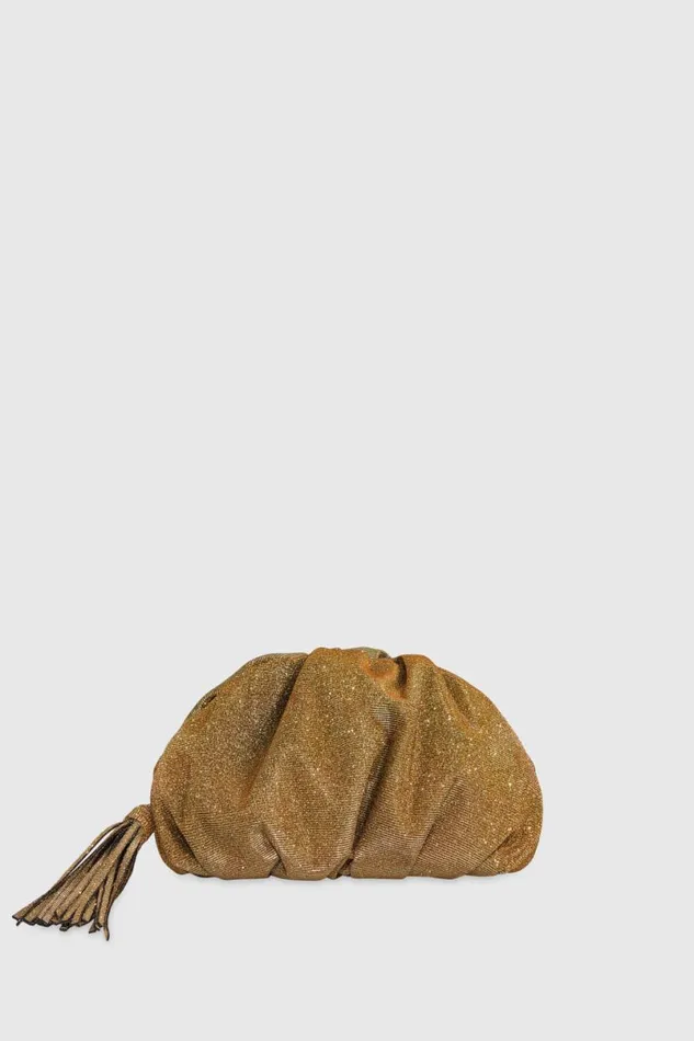 Handbags Clutches Rebecca Minkoff Ruched Clutch Goldantique Brass