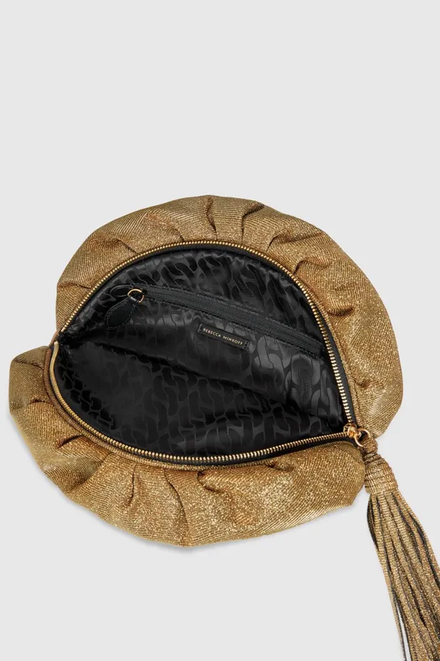 Handbags Clutches Rebecca Minkoff Ruched Clutch Goldantique Brass