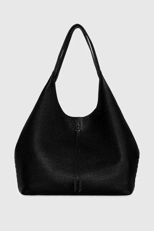 Handbags Shoulder Bags Rebecca Minkoff Darren Signature Carryall Blackblack Shellac