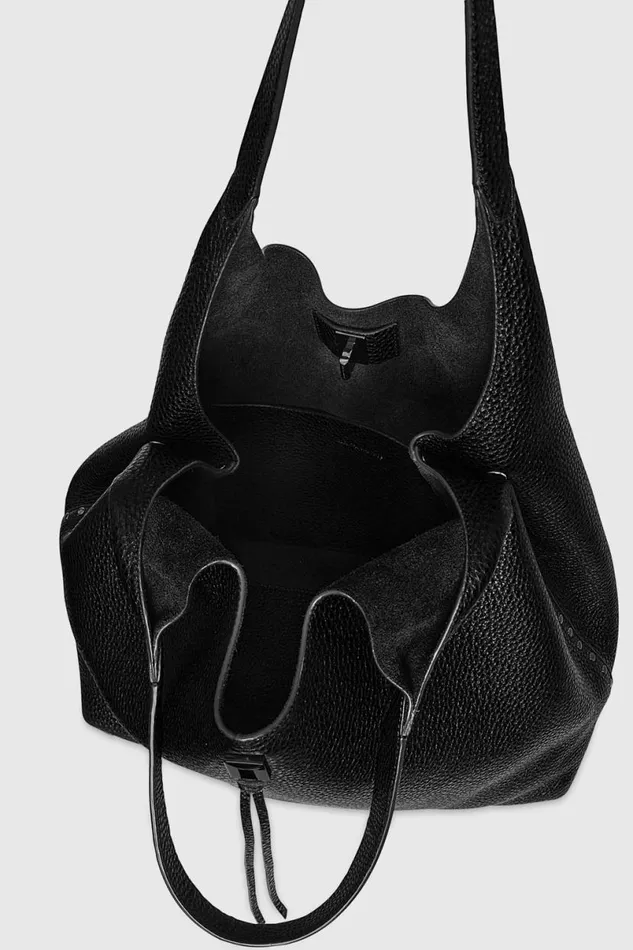 Handbags Shoulder Bags Rebecca Minkoff Darren Signature Carryall Blackblack Shellac