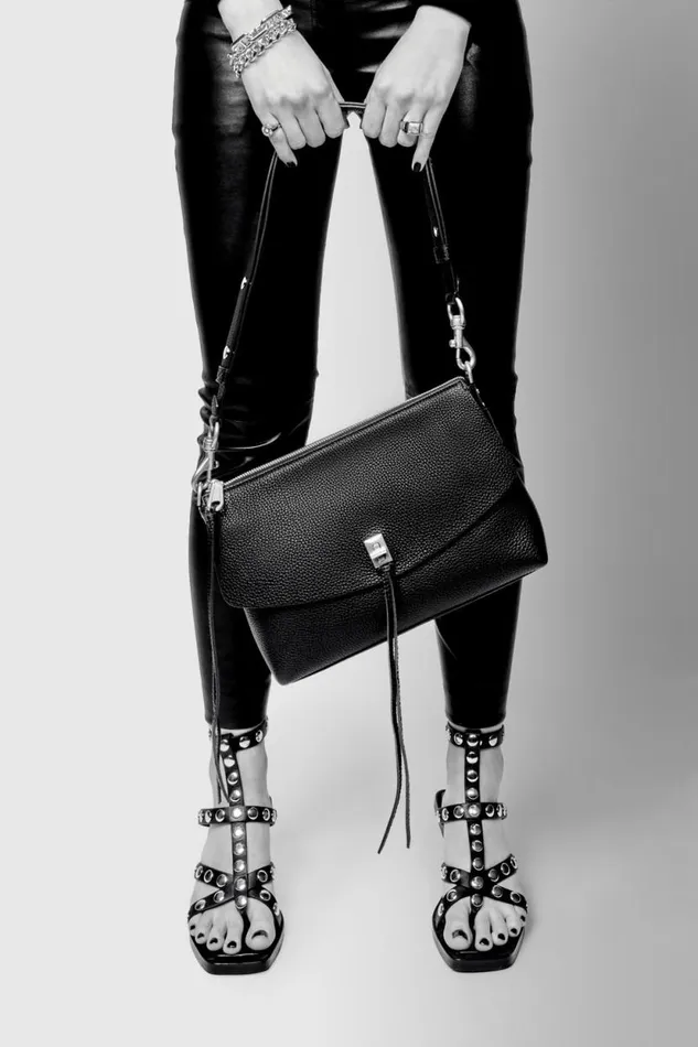 Handbags Shoulder Bags Rebecca Minkoff Darren Top Zip Shoulder Bag Blackblack Shellac Handbags Shoulder Bags Rebecca Minkoff Darren Top Zip Shoulder Bag Blackblack Shellac