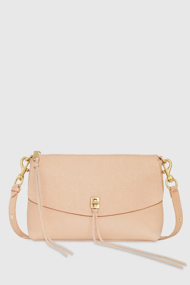 Handbags Shoulder Bags Rebecca Minkoff Darren Top Zip Shoulder Bag Nude