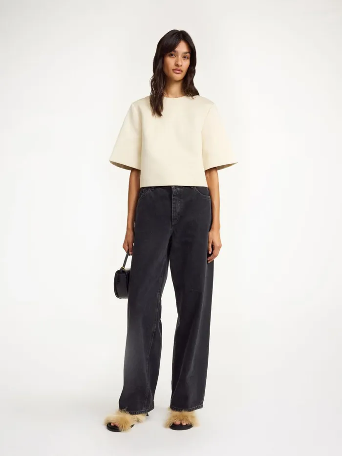 Hania Top Oyster Gray Women By Malene Birger Tops and Blouses