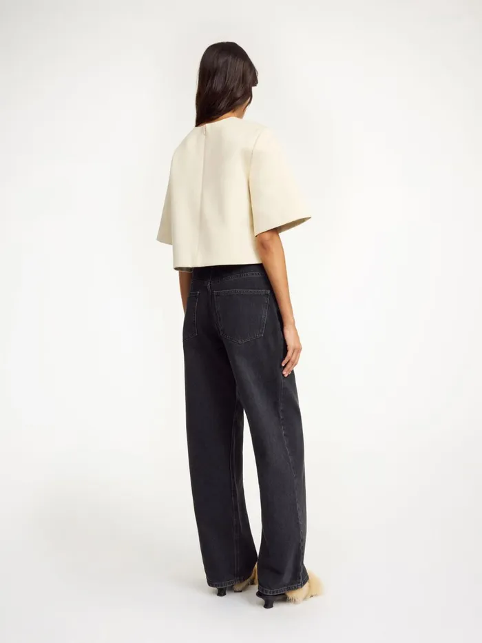 Hania Top Oyster Gray Women By Malene Birger Tops and Blouses