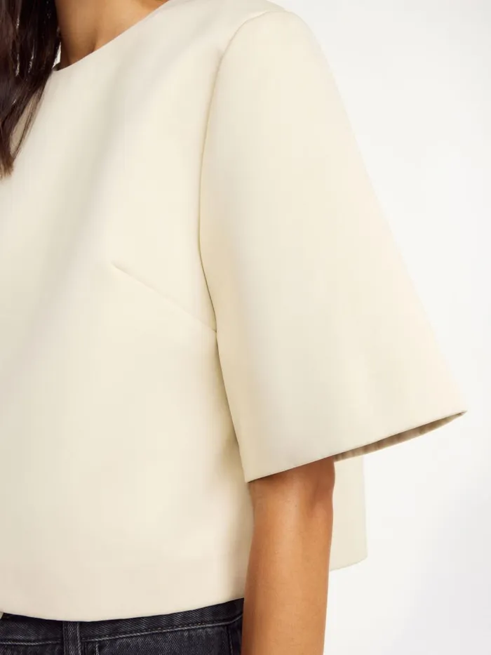 Hania Top Oyster Gray Women By Malene Birger Tops and Blouses