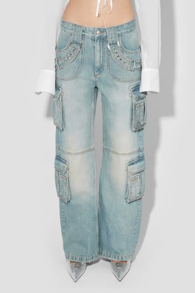 Harness Cargo Trousers Blue Women MISBHV Trousers