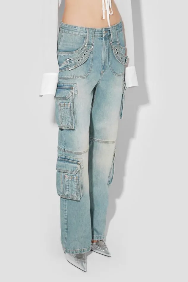 Harness Cargo Trousers Blue Women MISBHV Trousers