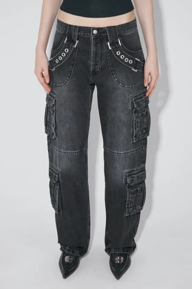 Harness Strap Cargo Trousers Black Women MISBHV Trousers