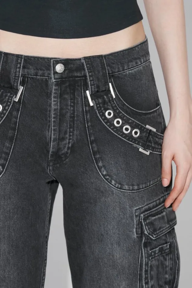 Harness Strap Cargo Trousers Black Women MISBHV Trousers