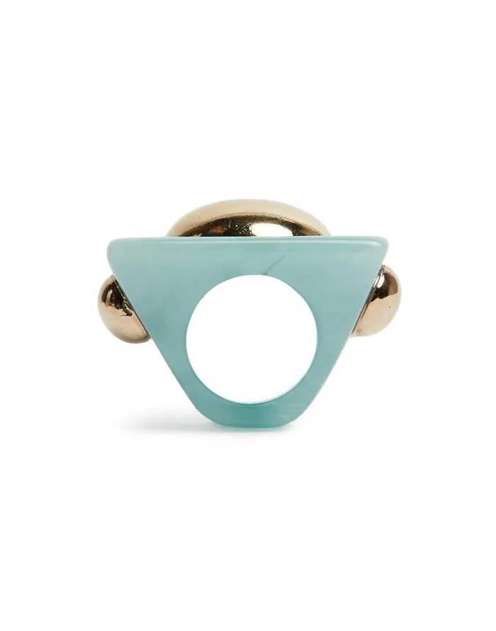 Hathor Square Ring Light Blue Women La Double J Jewelry