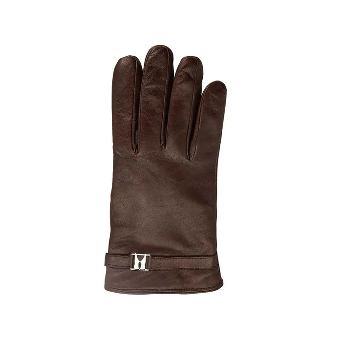 Hats and Gloves Men Moreschi Dark Brown Leather Gloves