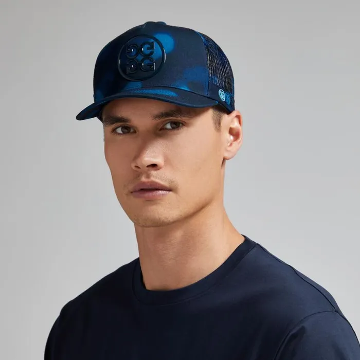 Hats MenWomen GFORE ICON BLUR CAMO COTTON TWILL TRUCKER HAT Twilight