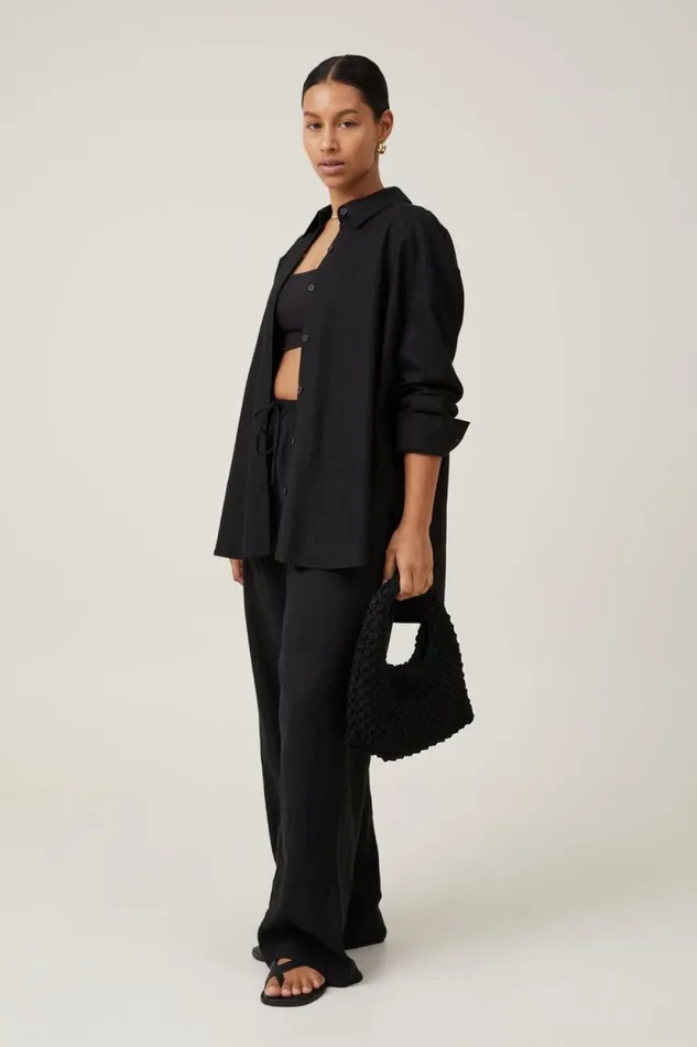 Haven Long Sleeve Shirt Black Women Cotton On Tops