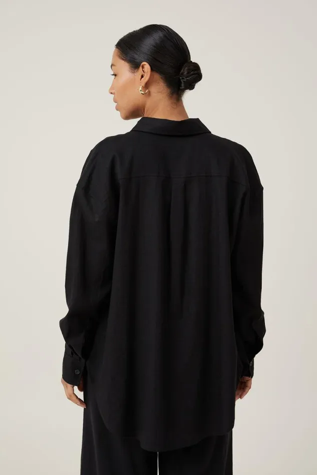 Haven Long Sleeve Shirt Black Women Cotton On Tops