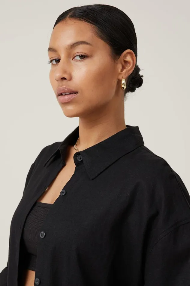 Haven Long Sleeve Shirt Black Women Cotton On Tops
