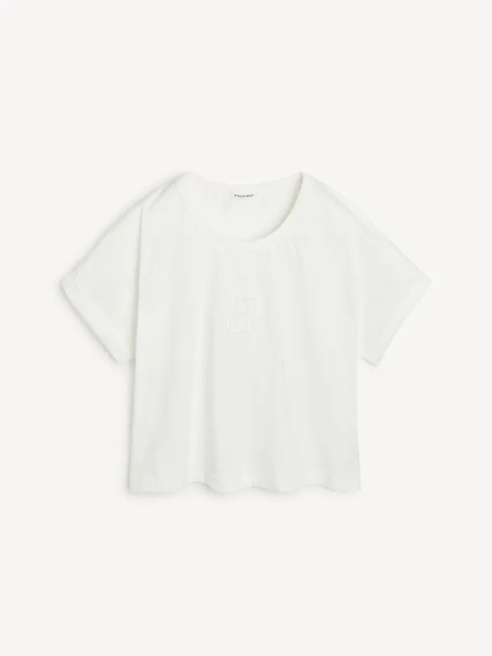 Hedalia Organic Cotton TShirt Soft White Women By Malene Birger Athleisure Wear