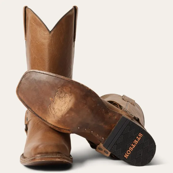 Heritage Harness Boots Burnished Tan Men Stetson Western