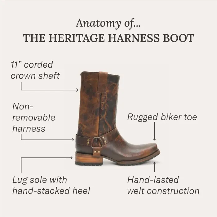 Heritage Harness Boots Burnished Tan Men Stetson Western