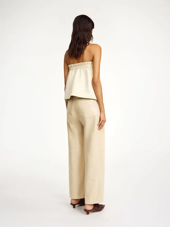 Hermie Top Oyster Gray Women By Malene Birger Tops and Blouses