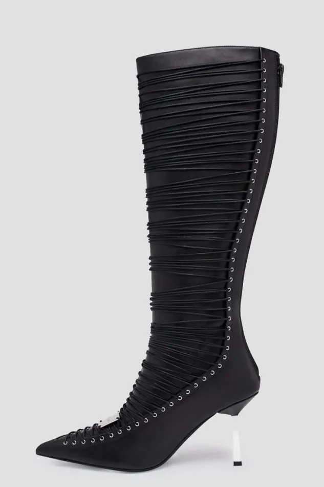 High Heel Anastazja Knee High Boot Black Women MISBHV Boots
